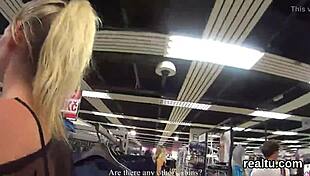 Charming czech cutie screwed in shopping centre pov