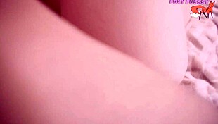 moaning teen in cowgirl with dripping pussy