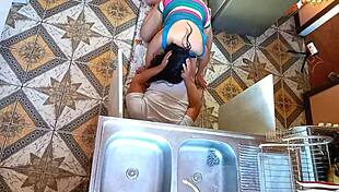 I watch unfaithful wife fuck plumber. Rough in kitchen! 😳