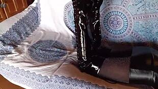 Yo, check my black fishnets and knee-high boots! 🔥