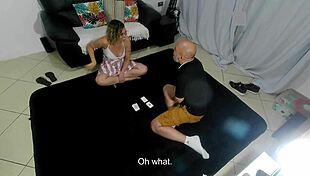 Game Ends! Her Naked Pussy Covered In Cum!