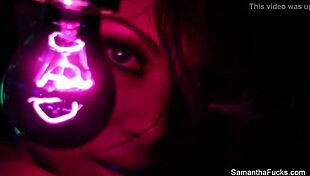 Samantha Saint in lesbian action with black beauty 😍