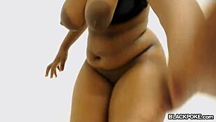 Look at this curvy black babe with big tits and butt!