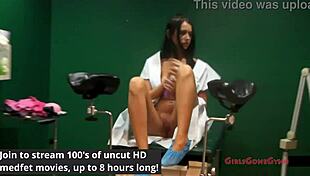 A Stimulating Exam with Dildo in Hospital!