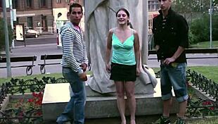 Cute teen fucked in public!