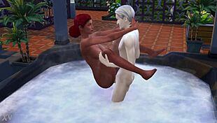 relaxing in the sims 4 bath with jacuzzi