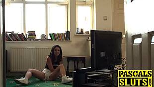 Teen subslut feels the thrill of being spanked and face-fucked