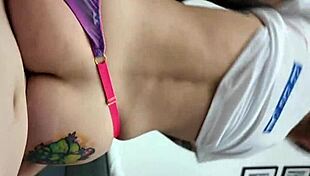 I bent over my stepsister's juicy ass for wet pussy sex.