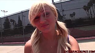 Morgan Chanel rides monster BBC while bent over and squirting