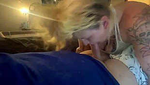 Blonde Whore Deepthroats Monster Cock