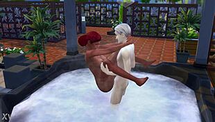 relaxing in the sims 4 bath with jacuzzi