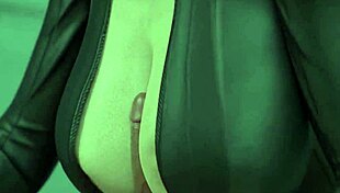 Widow dances in fantasy striptease.