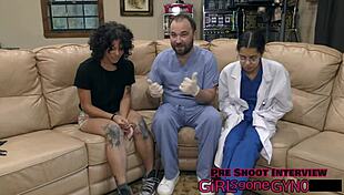 Nicole Luva in latex backstage, blindfolded with small tits close up! 🥵