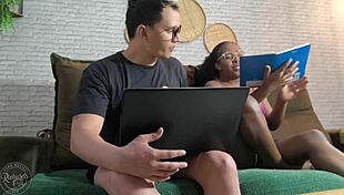 Young Students Ditch Studies for Sofa Fuck