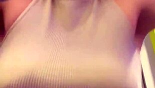 Oh no, my shirt is see-through with sweat at the gym, revealing my wet pussy!