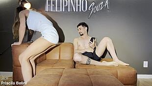 Skinny Latina With Big Tits And Tattoo Gets Wet Pussy First Time