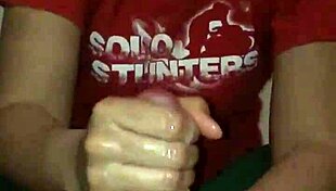 big cock intensely strokes out a huge load of cum in handjob