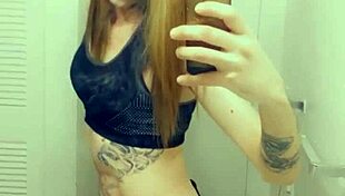 hot tranny touching her clitty