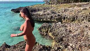 monika fox strips naked on beach bus tour