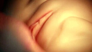 Finger Her Big Shaved Pussy Close Up