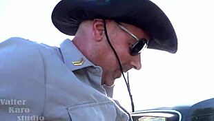 in the slut control department, kitty doll88 faces sheriffs leo and valter in a rough deepthroat session.