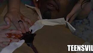 Adria Rae, the petite teen with small tits, took Isiah Maxwell's big black cock like a champ in this interracial pov blowjob.