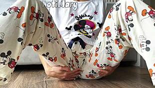 Skinny Teen In Pajama Masturbating And Squirting