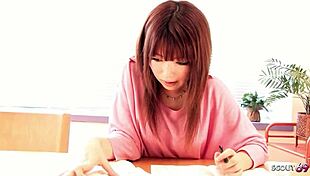 Petite Japanese Stepsister Caught Masturbating! She Talks About Sucking Boy's Dick!