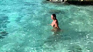 monika fox strips naked on beach bus tour