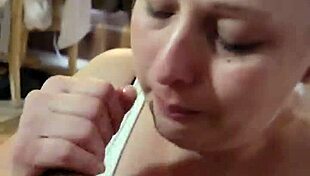 Slutty Wife Gives Hot Blowjob!
