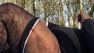 bbw remi nearly caught receiving bbc in public park