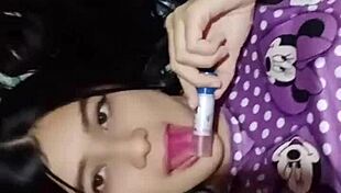 uh, i seen my hot latina neighbor watchin’ me jerk with a dildo