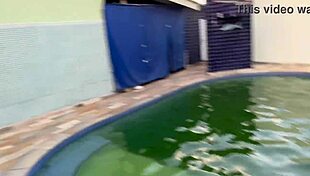 Hot boss pays mini pool guy with her pussy instead of money