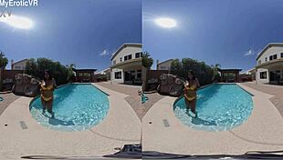 ebony teen gets wet in the pool, full movie at myeroticvr
