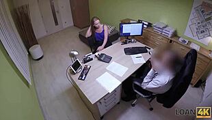 Wow, this blonde czech girl fucks for cash in public loan agency interview!