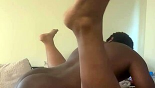 He couldn’t last long with my fat curves and big black cock action. Made him burst quick.