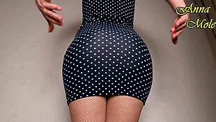 Pawg Spanks In Tight Dress Riding Big Dildo