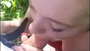 Cute Tinder Girl Outdoor Blowjob With Friend