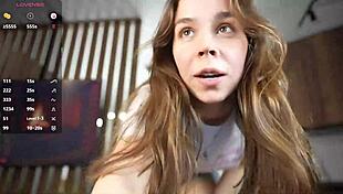 Shaved Student Slut Fingers Dildo Until Squirting Orgasm!