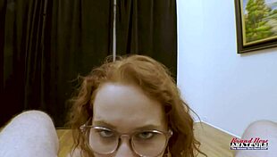 Skinny ginger luna parish deepthroats cock and gets pussy fucked