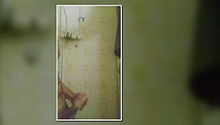 skinny guy masturbates in shower until cumming
