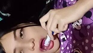 uh, i seen my hot latina neighbor watchin’ me jerk with a dildo