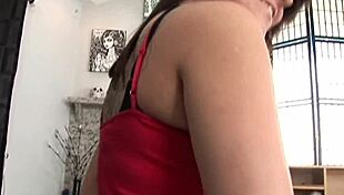 Tattoo man fucks brown-haired pussy in heels and fishnets