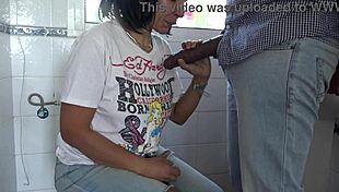 African boss orders Turkish milf to suck his huge cock