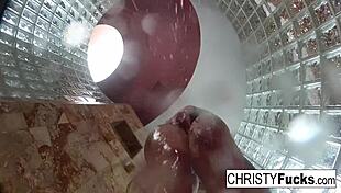 Behind the scenes shower fun with Christy and Dahlia.