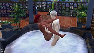 relaxing in the sims 4 bath with jacuzzi