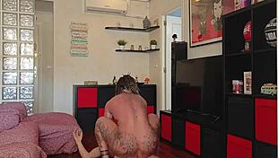 Muscular boy busts milf like bastard!