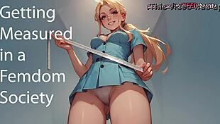 Discover the secrets of femdom society as she measures for your chastity cage.