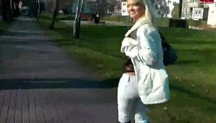 german blonde teen slut naked in public