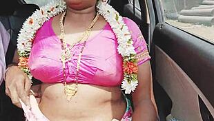 desi hot aunty engages in car sex with romantic dirty talks in telugu audio